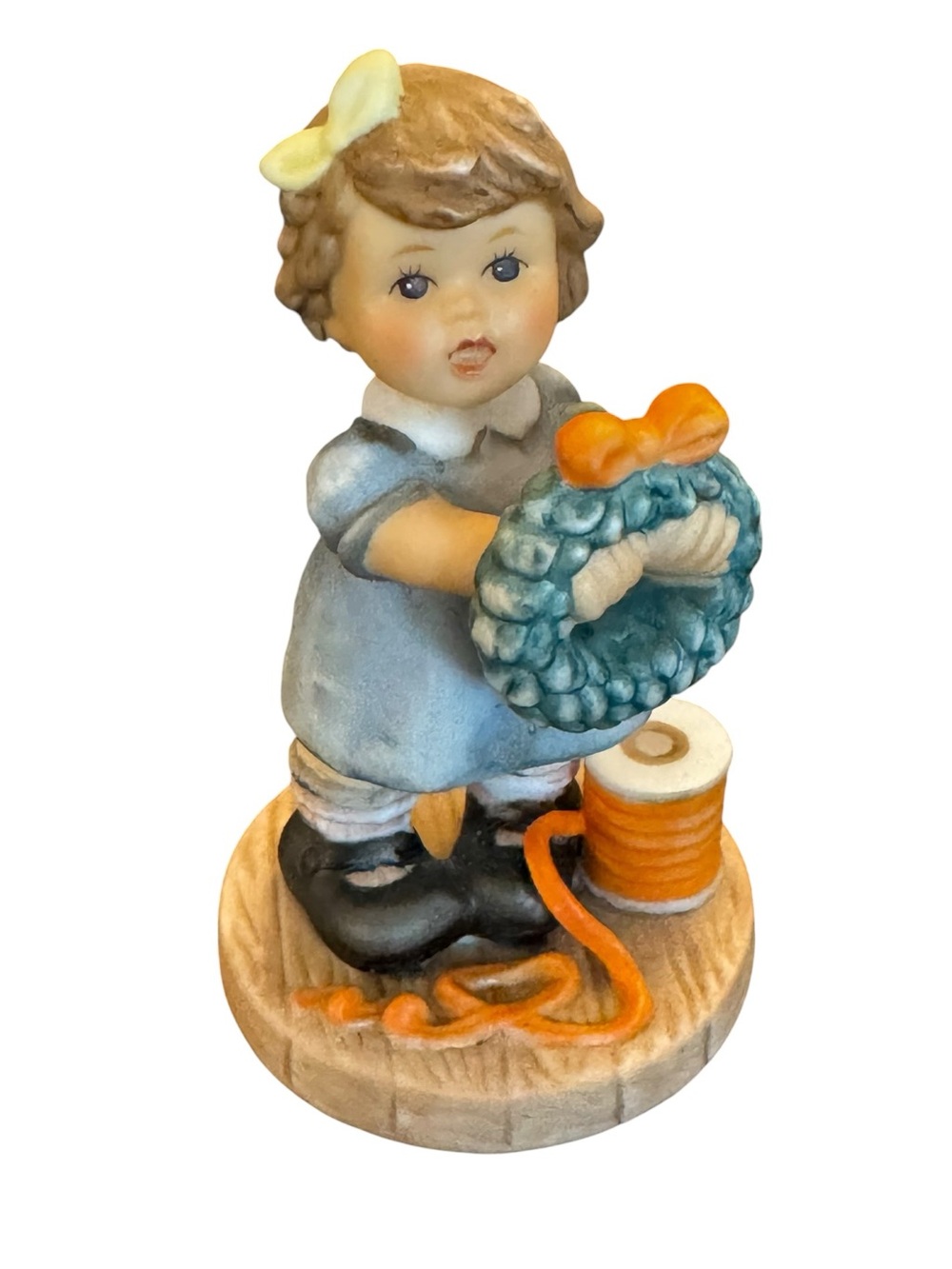 Hummel Hand-Painted Miniature Toddler Figurine Deck the Halls